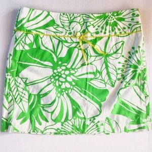 J Crew mini skirt short skirt Floral green size 4